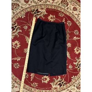 Vintage Womens Pendleton Black Academia Business Casual Wool Pencil Skirt 10P